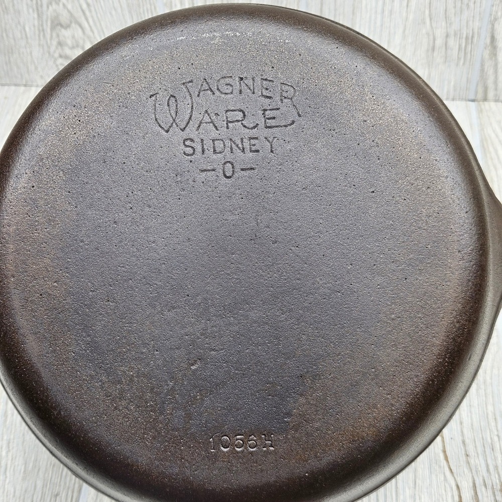 Vtg Wagner Ware Sidney O Cast Iron Skillet 6 Stylized Logo 1056H 9" Pan Spins
